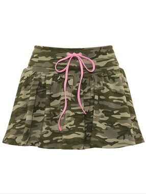 VS PINK All-Day Cotton Foldover Flirty Mini Skort Sz Med